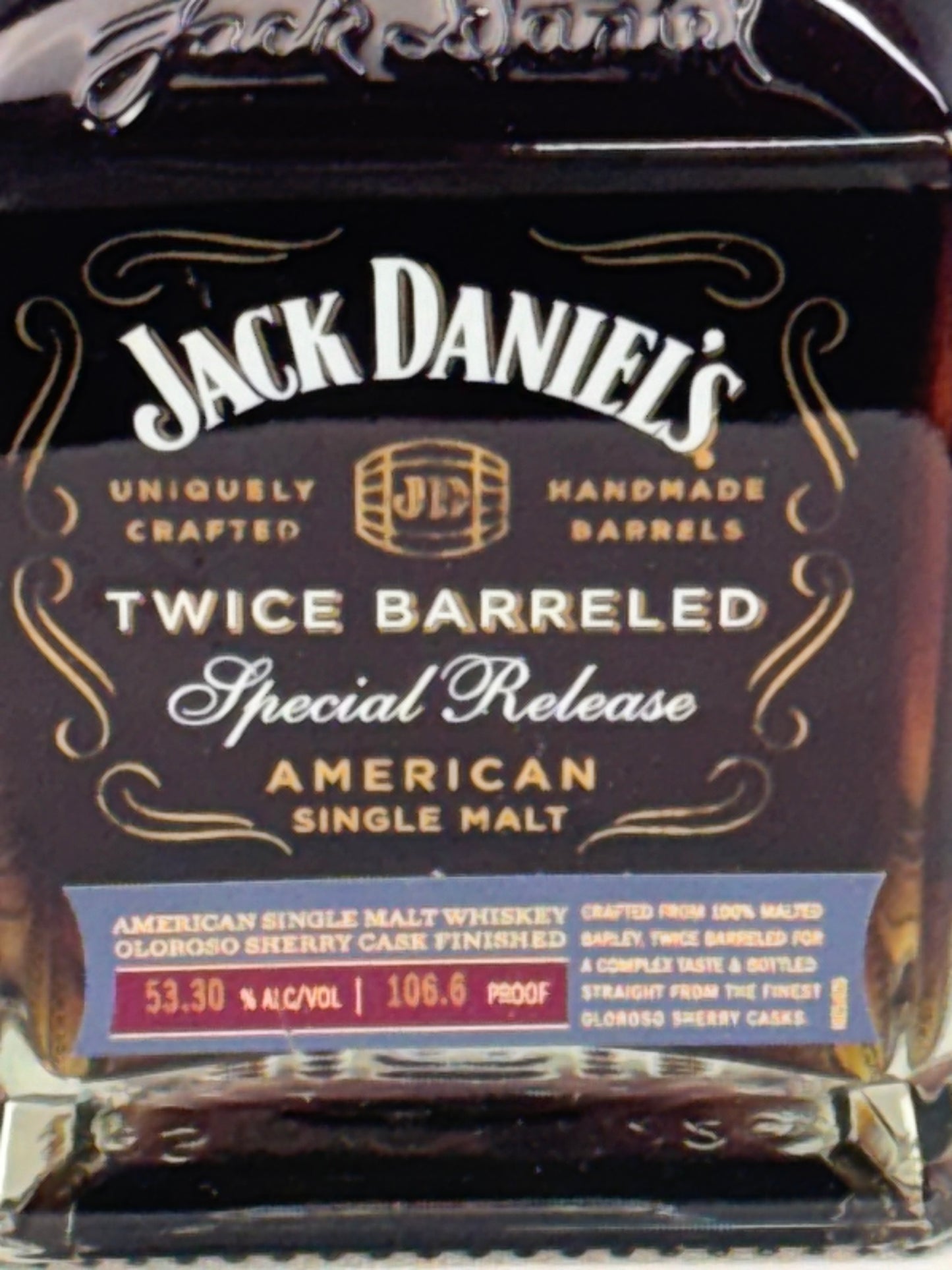 Jack Daniels Twice Barreled Single malt Whiskey - 106.6 Proof