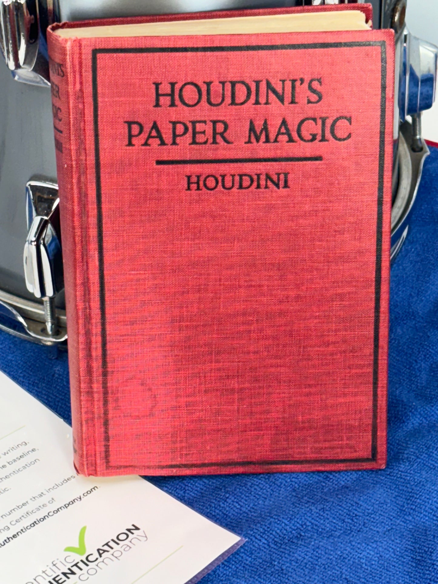 Harry Houdini Autographed copy of Houdinis Paper Magic with COA